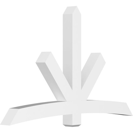 Ekena Millwork Alberta Architectural Grade PVC Gable Bracket, 84"W x 52 1/2"H x 6"D x 6"F, 15/12 Pitch GBP084X53X0606ALB00